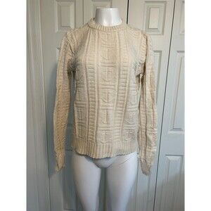 Vintage JG Hook womens Cotton Crewneck Sweater with Anchors Size L
